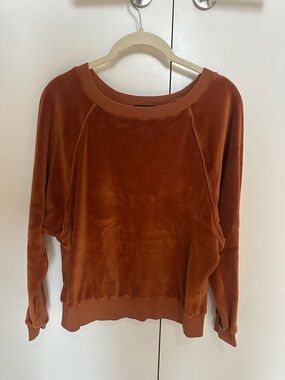 Suzi Kondi Rust Velvet Pullover Sweater